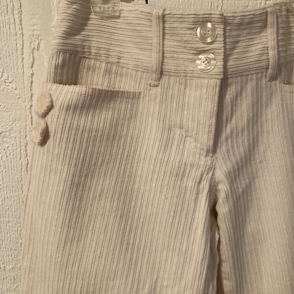 Bebe Corduroy Pants Off White Size 0 NWOT - Picture 3 of 16